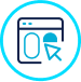 Interactive video icon.